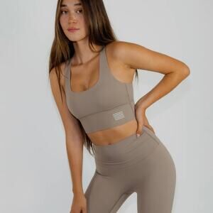 KOSHA FIT Shakti Bra & Legging Set - Moonstone - Beige/Nude - Yoga - Gym - M